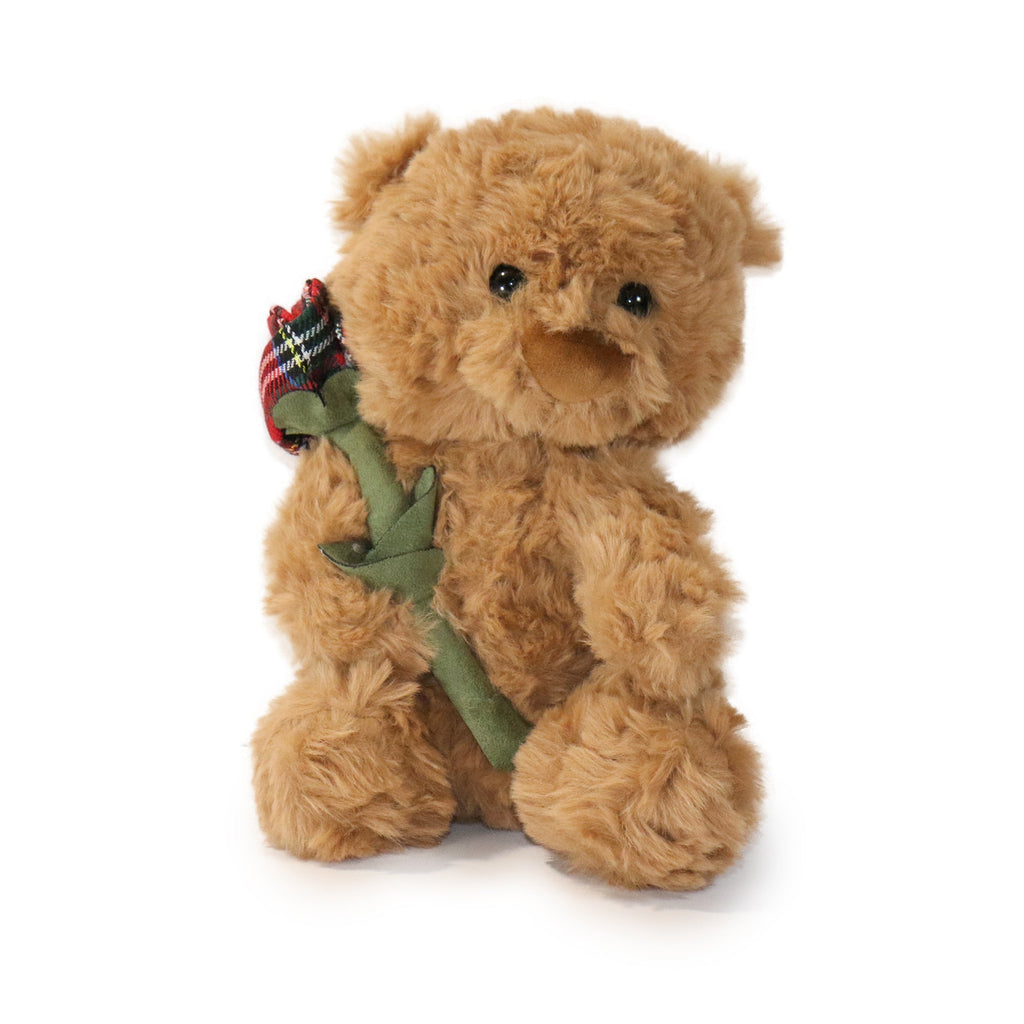 9-inch Brown Rose Bear with Rose