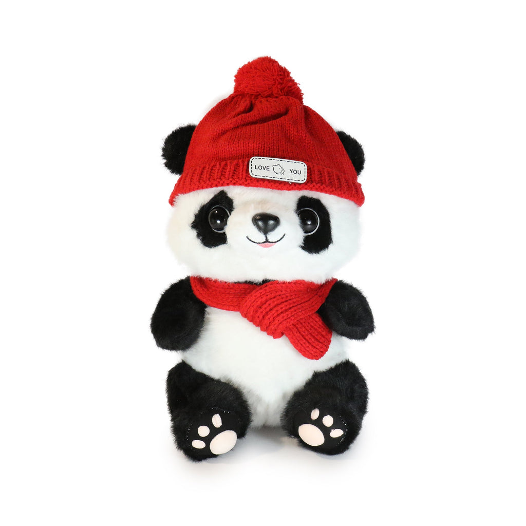 10-Inch Pambu Red Panda with Red Benie and Scarf