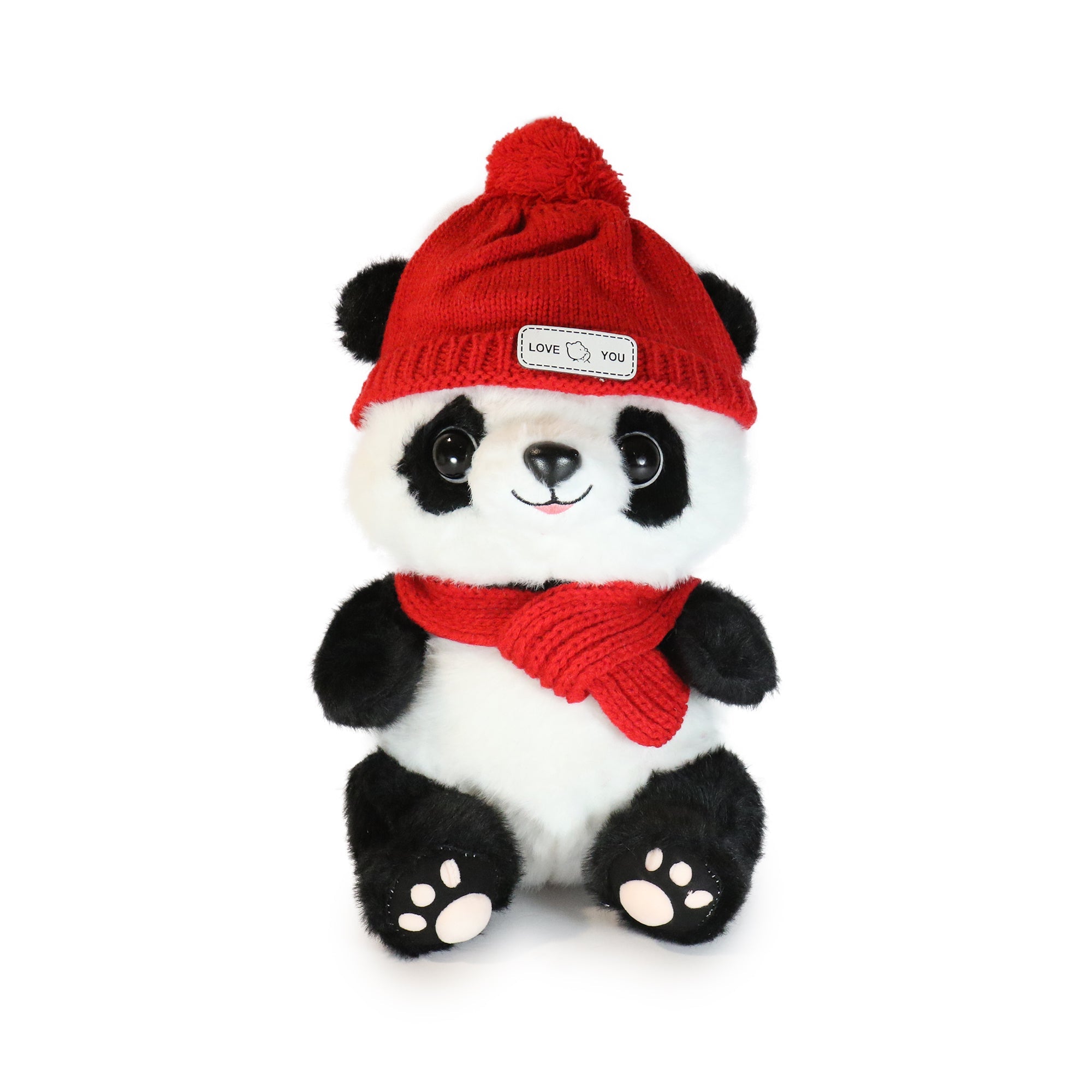 10-Inch Pambu Red Panda with Red Benie and Scarf