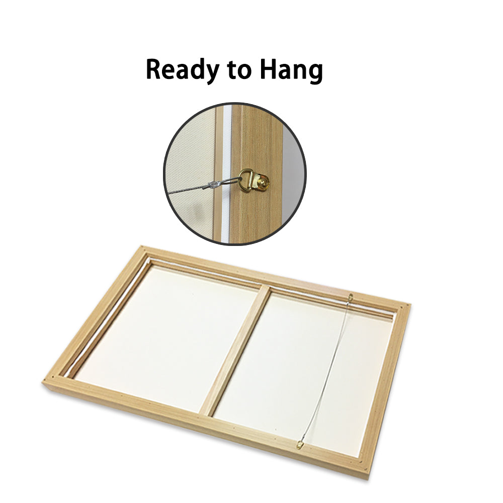 NNEDSZ Wall Art 50cmx70cm Flower Composition 2 Sets Gold Frame Canvas