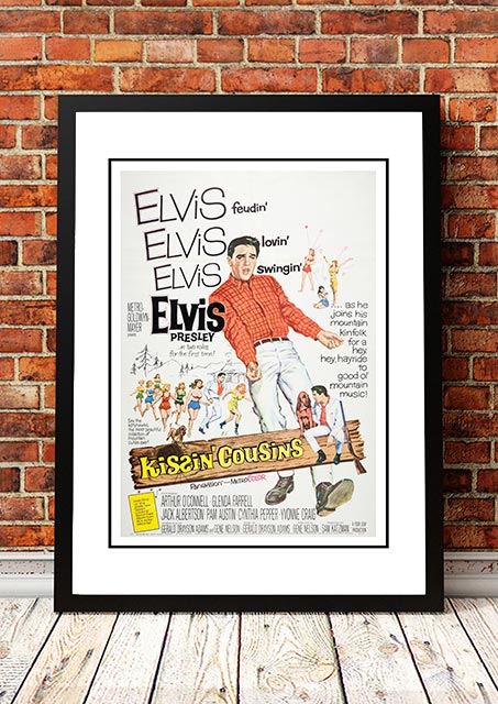 NNEDSZ Elvis 'Kissin' Cousins' Framed Movie Poster! - Framed A4
